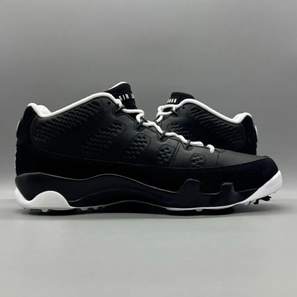 Nike Air Jordan 9 Golf G NRG Barons Low Shoes FN6930 001 Size 11.5 Black White